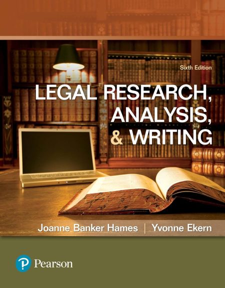 Legal Research, Analysis, and Writing 6th Edition