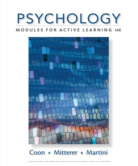 Psychology: Modules for Active Learning 14th Edition